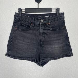 Old Navy Womens Shorts Size 4 Black Highest High Rise Ski-Hi A-Line Black Denim